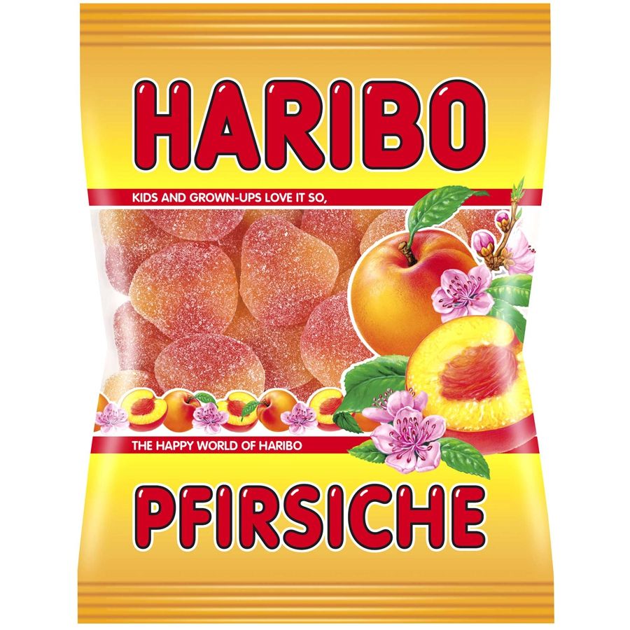 Жевательные желейные конфеты Haribo Happy Peaches 80 г - фото 1