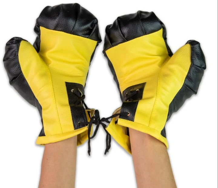 Боксерські рукавички Strateg New 8 унцій жовто-чорні (2079) - фото 4