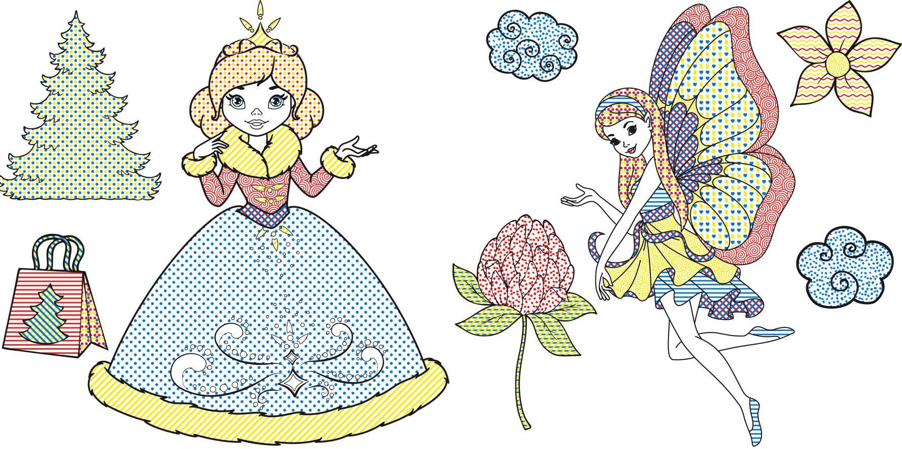Водная раскраска Кристал Бук Принцессы и феи, 8 страниц (F00023061) - фото 2
