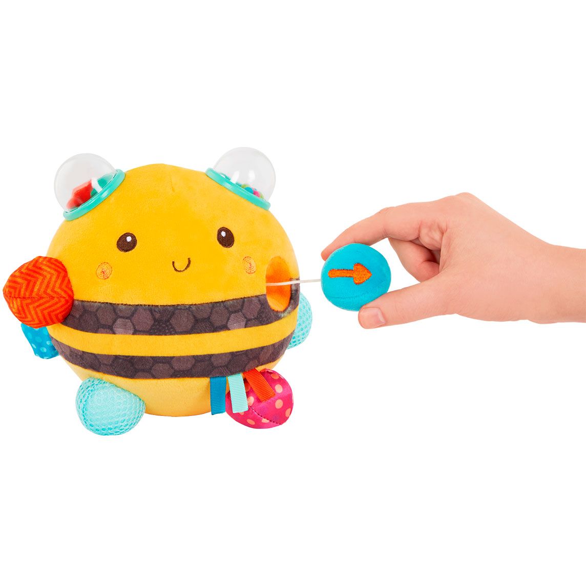 Сенсорна м’яка іграшка Battat Бджілка Пухнастик Дзиж (BX2037Z) - фото 6