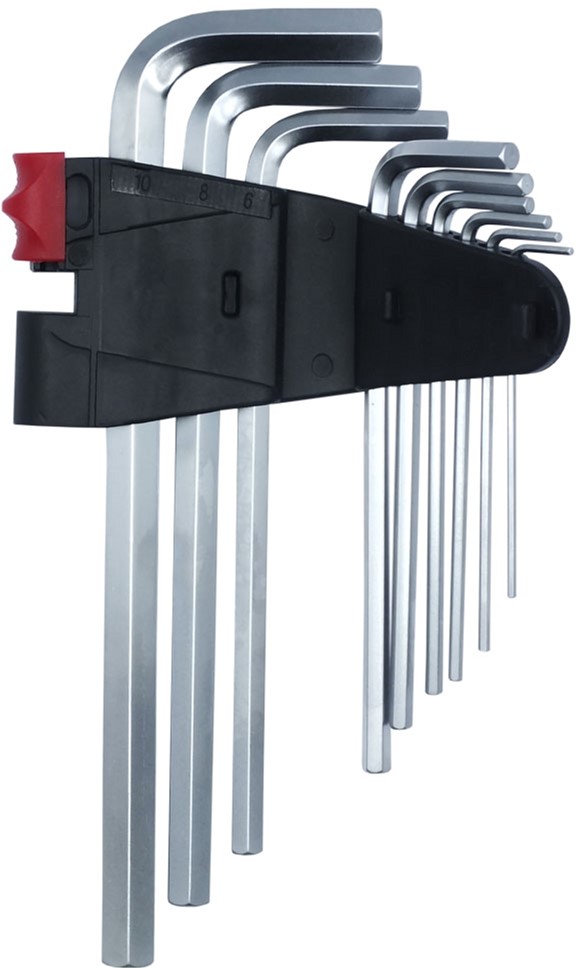 Набір Г-подібних ключів Haisser HEX 1.5-10 мм подовжених 9 шт. (102889) - фото 2