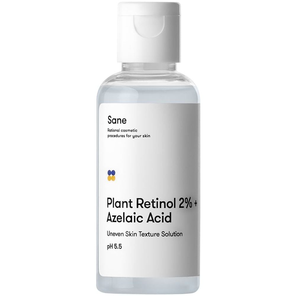 Тоник для лица Sane Plant Retinol 2% + Azelaic Acid, с растительным ретинолом, 50 мл - фото 1