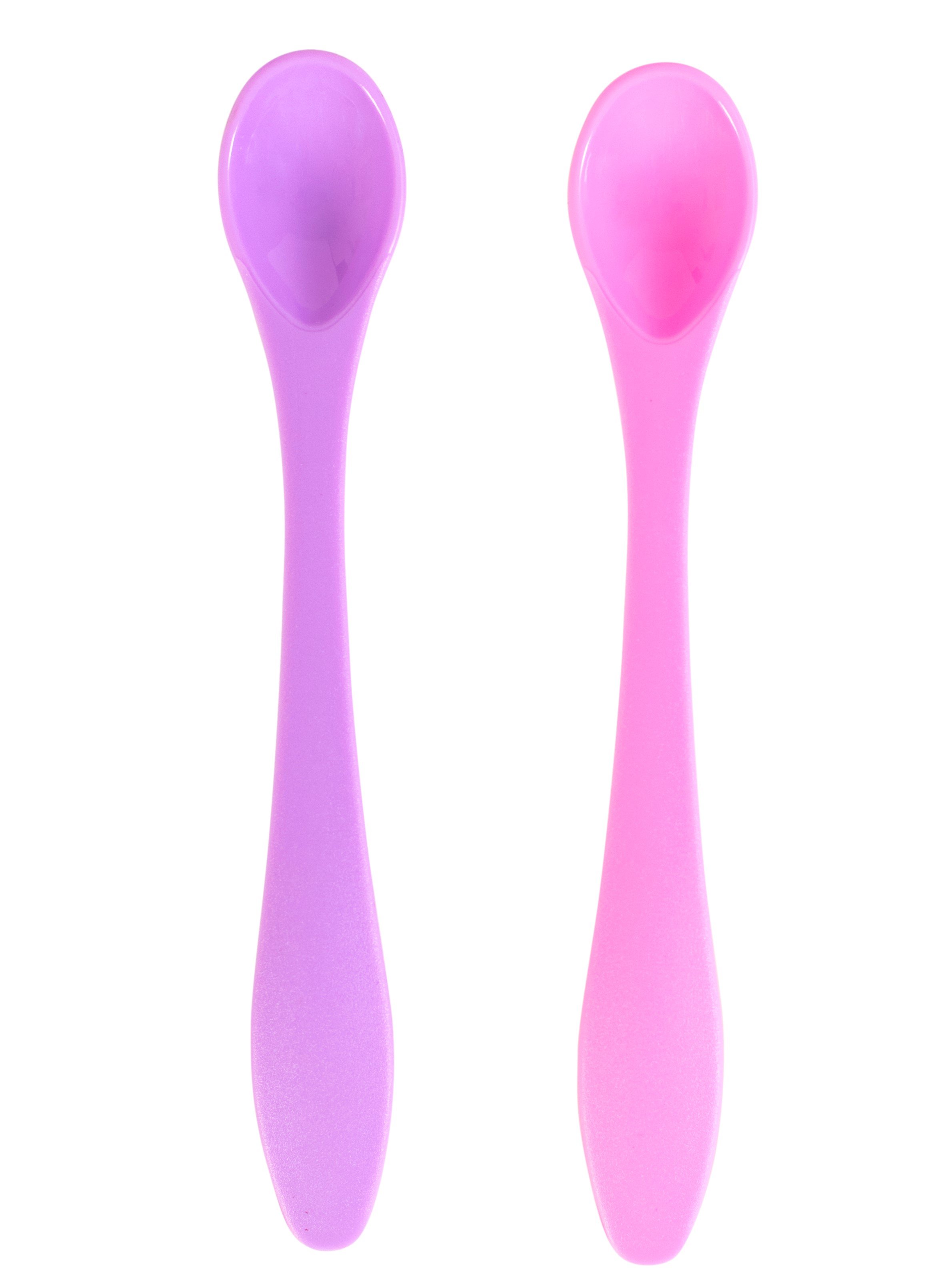 Ложечки для годування Baby Team, рожевий і фіолетовий, 2 шт. (6101_розовый_и_фиолетовый) - фото 1