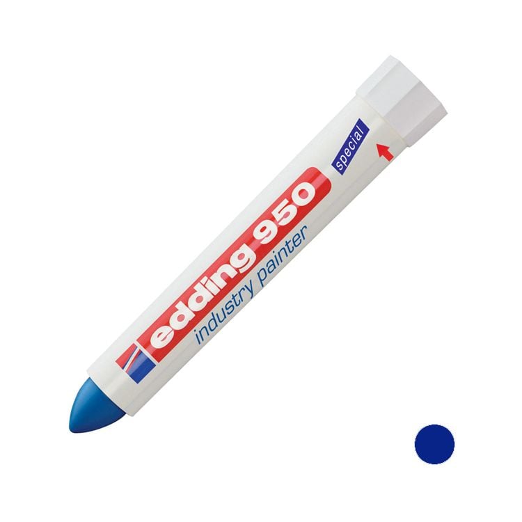Маркер Edding Industry Paint конусоподібний 10 мм синій (e-950/03) - фото 2