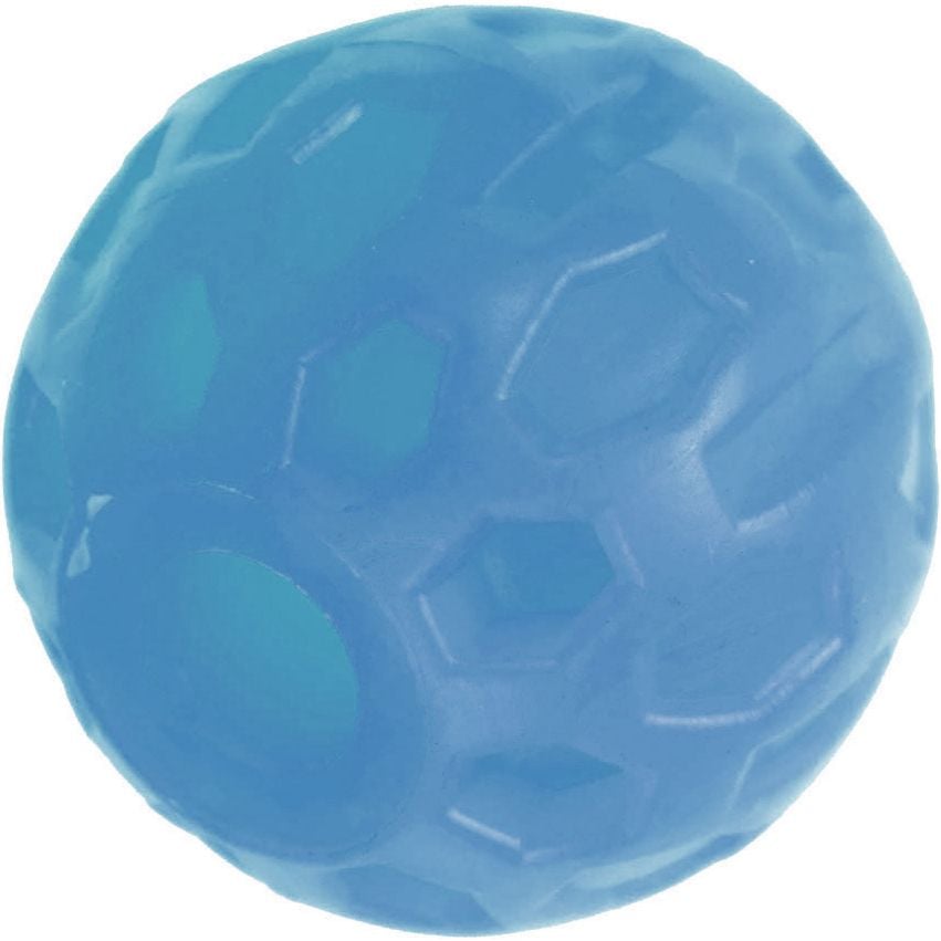 Іграшка для собак Agility м'яч з отвором 4 см блакитна - фото 1