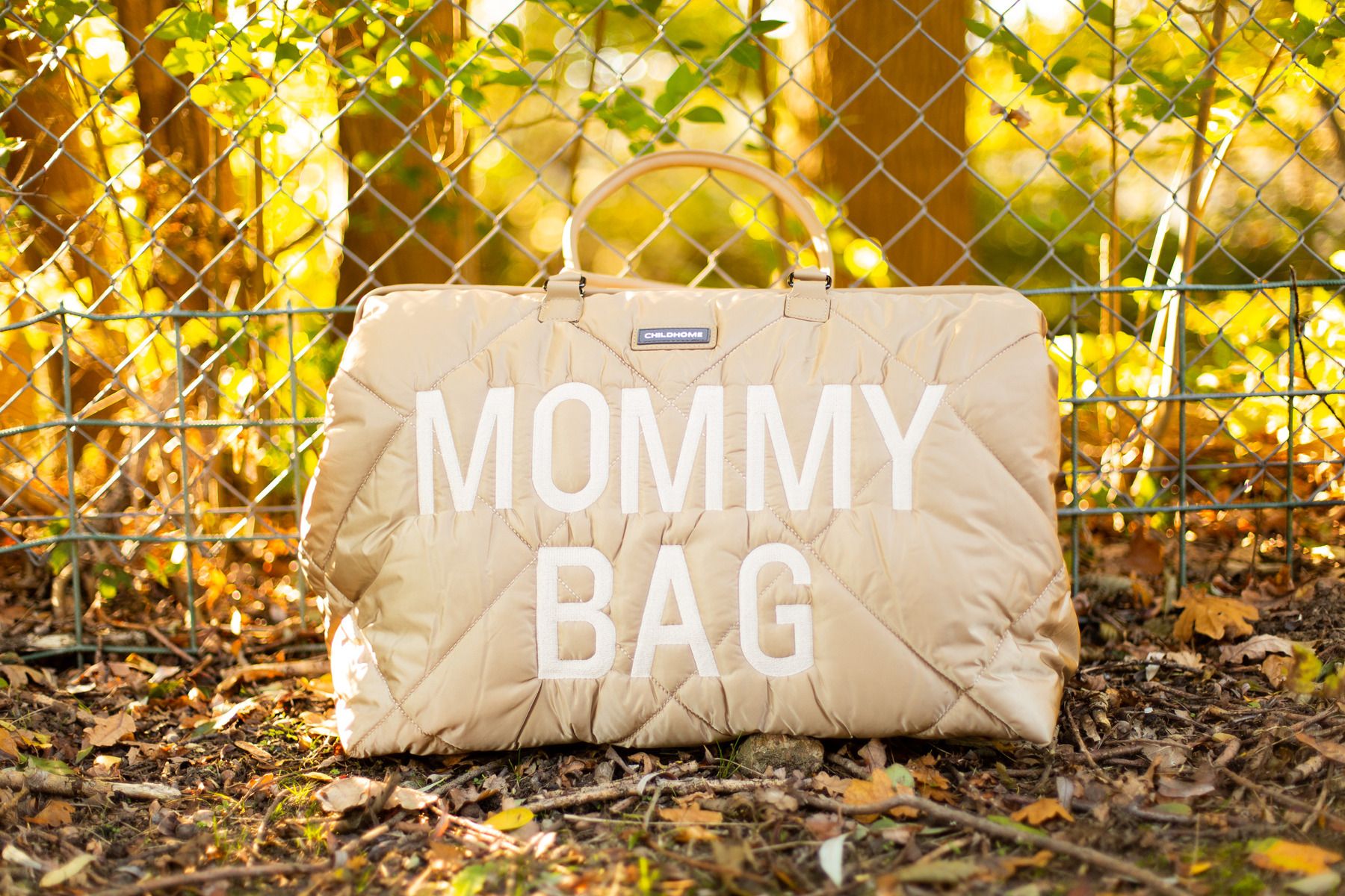 Сумка Childhome Mommy bag, дутая, бежевая (CWMBBPBE) - фото 12