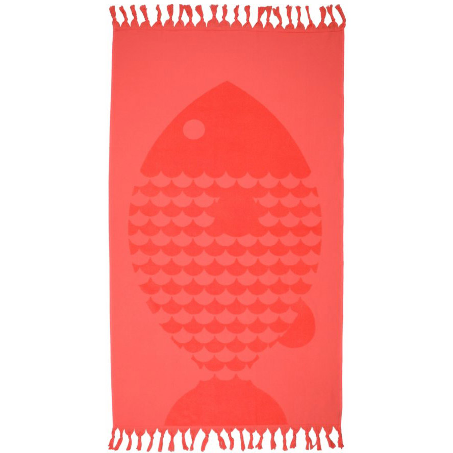 Полотенце Barine Fish Papaya, 160х90 см, коралловый (svt-2000022244343) - фото 1