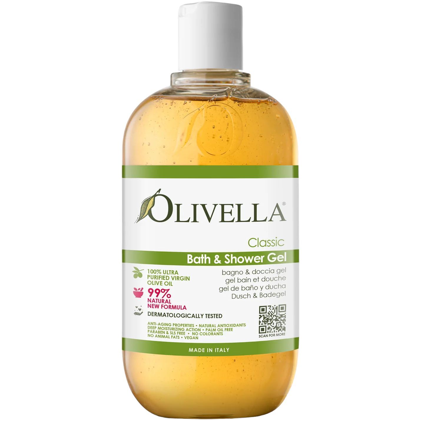 Гель для душу та ванни Olivella на основі оливкової олії, 500 мл - фото 1