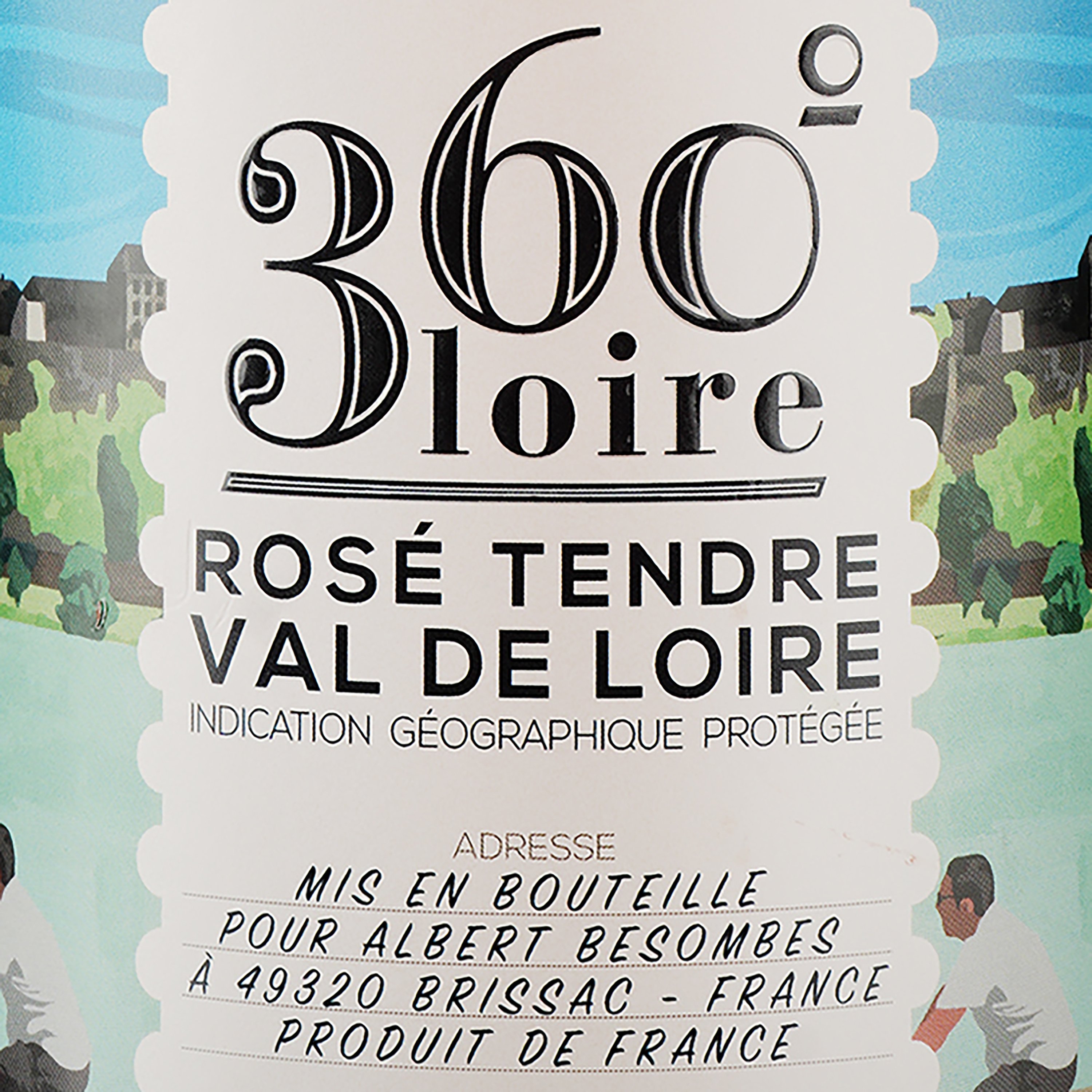 Вино Loire Proprietes 360 Val De Loire Rose, рожеве, напівсолодке, 11,5%, 0,75 л - фото 3