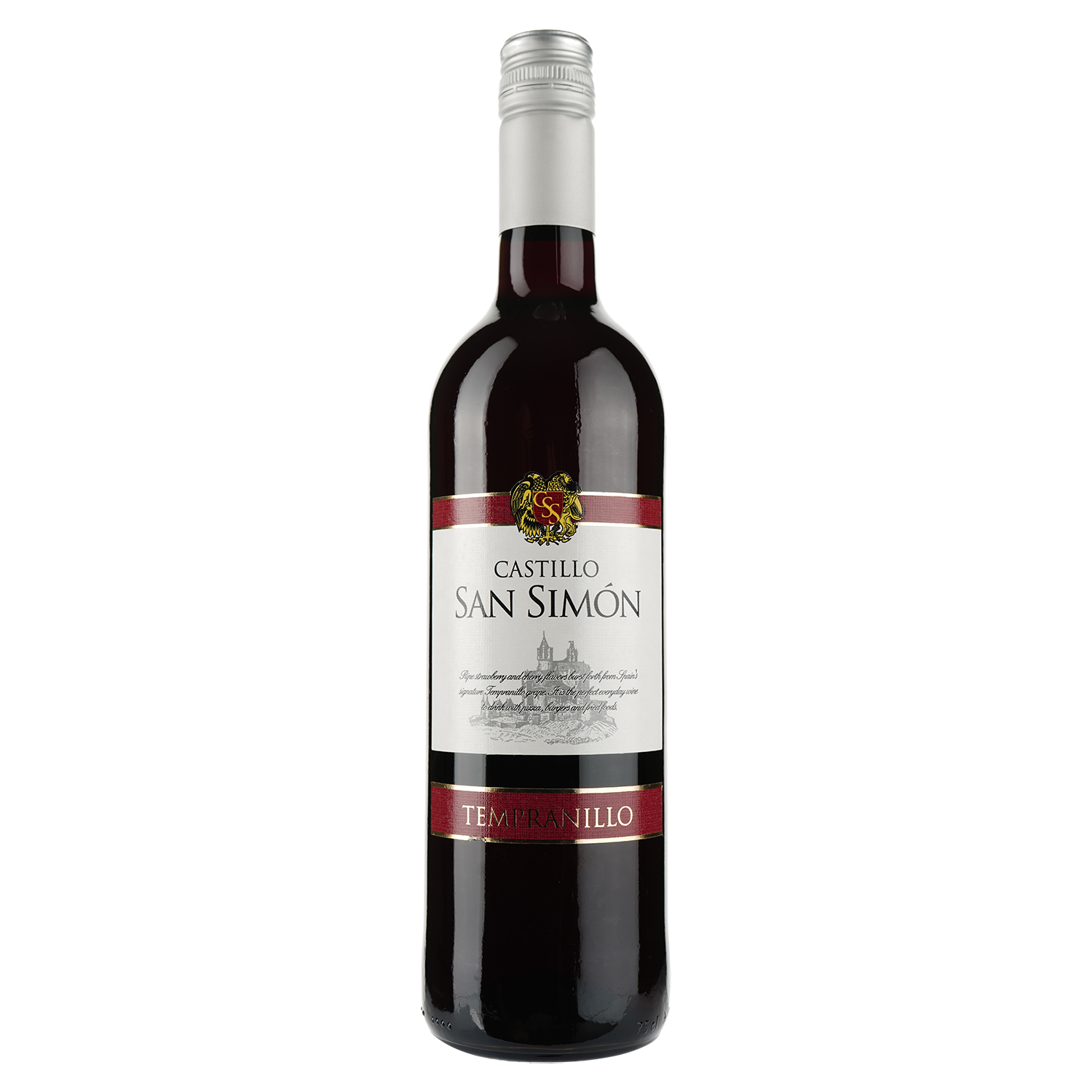 Вино Castillo San Simon Tempranillo, красное, сухое, 12,5%, 0,75л (27250) - фото 1