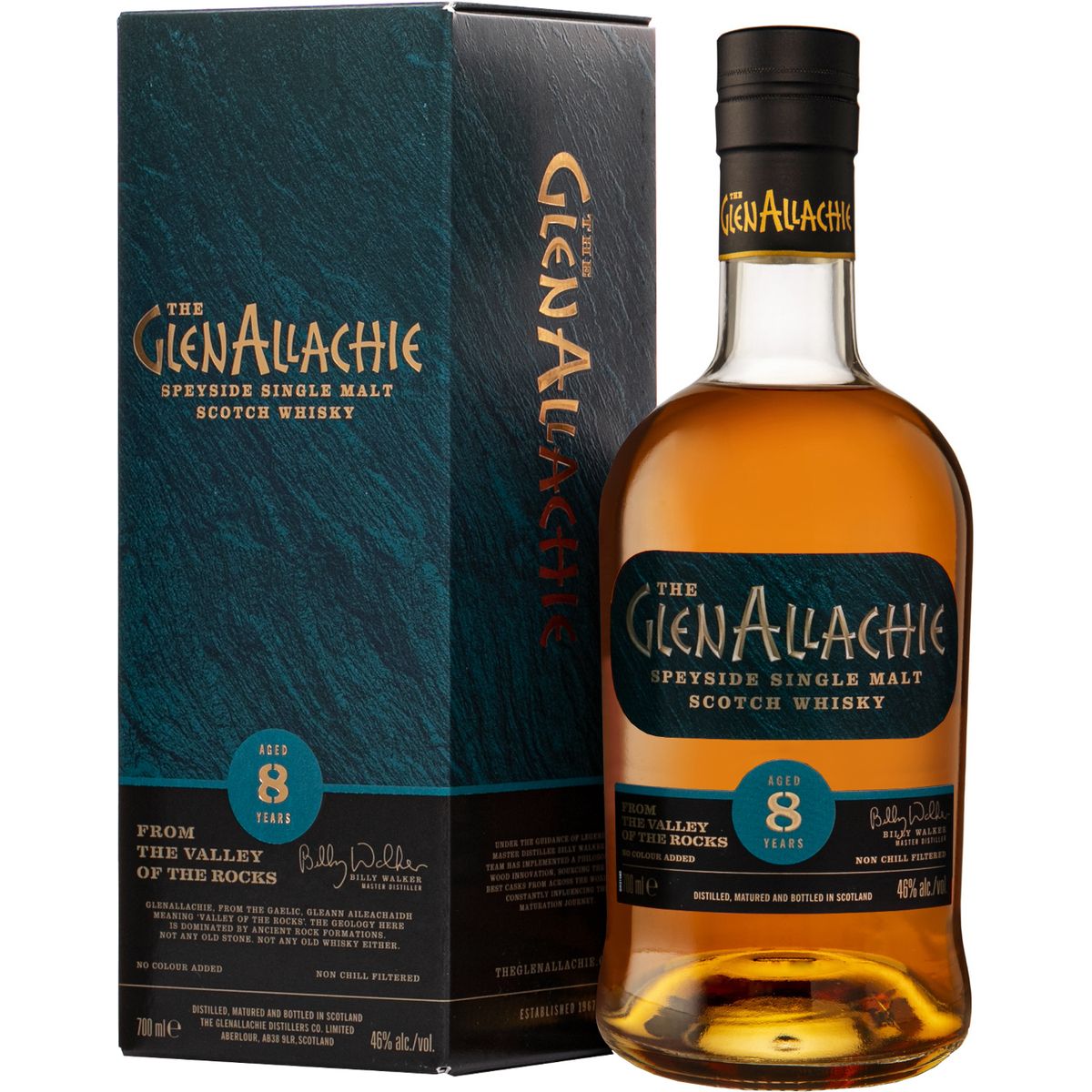 Виски GlenAllachie 8 yo Single Malt Scotch Whisky 46% 0.7 л, в подарочной упаковке - фото 1