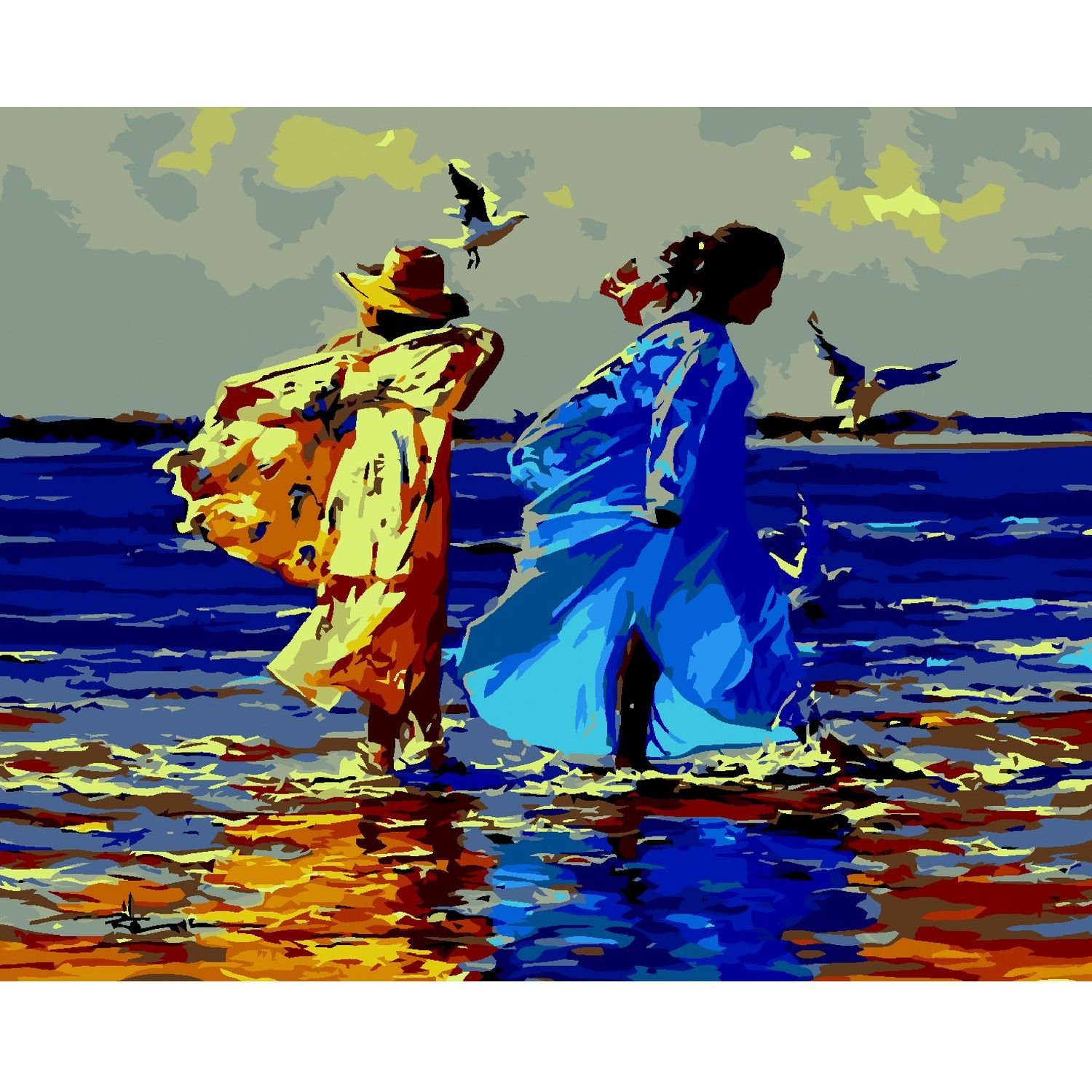 Картина по номерам ZiBi Art Line Желто-голубая дружба 40х50 см (ZB.64216) - фото 1