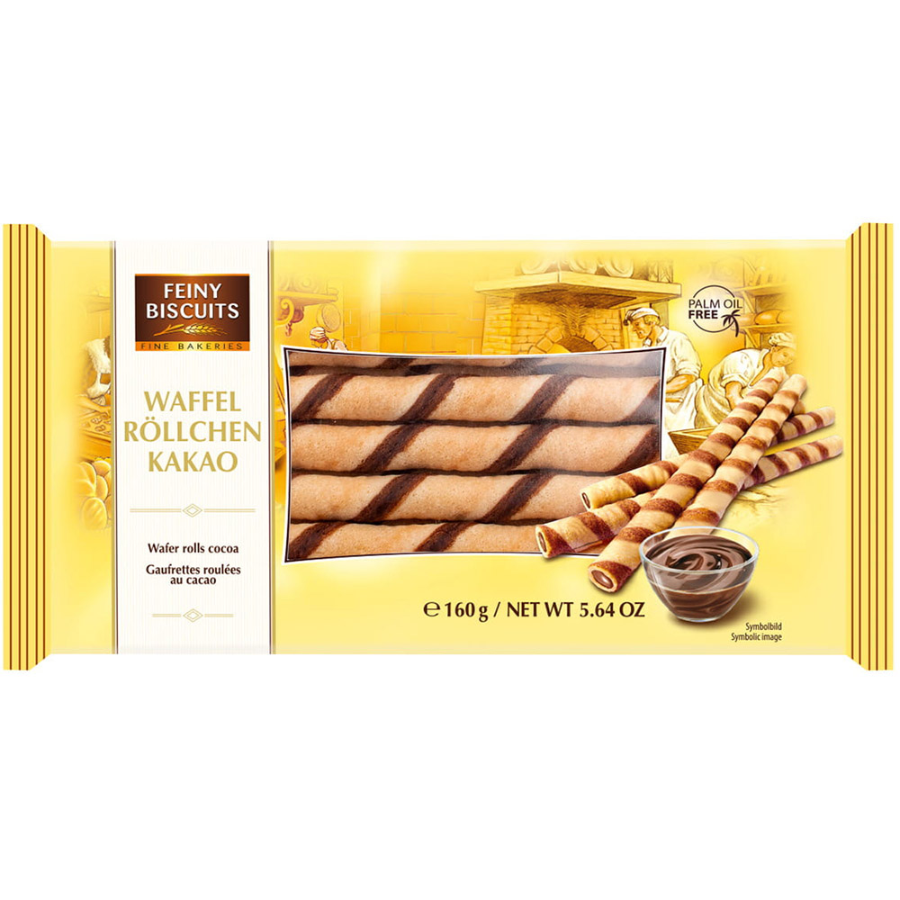 Вафельні трубочки Feiny Biscuits з какао 160 г - фото 1