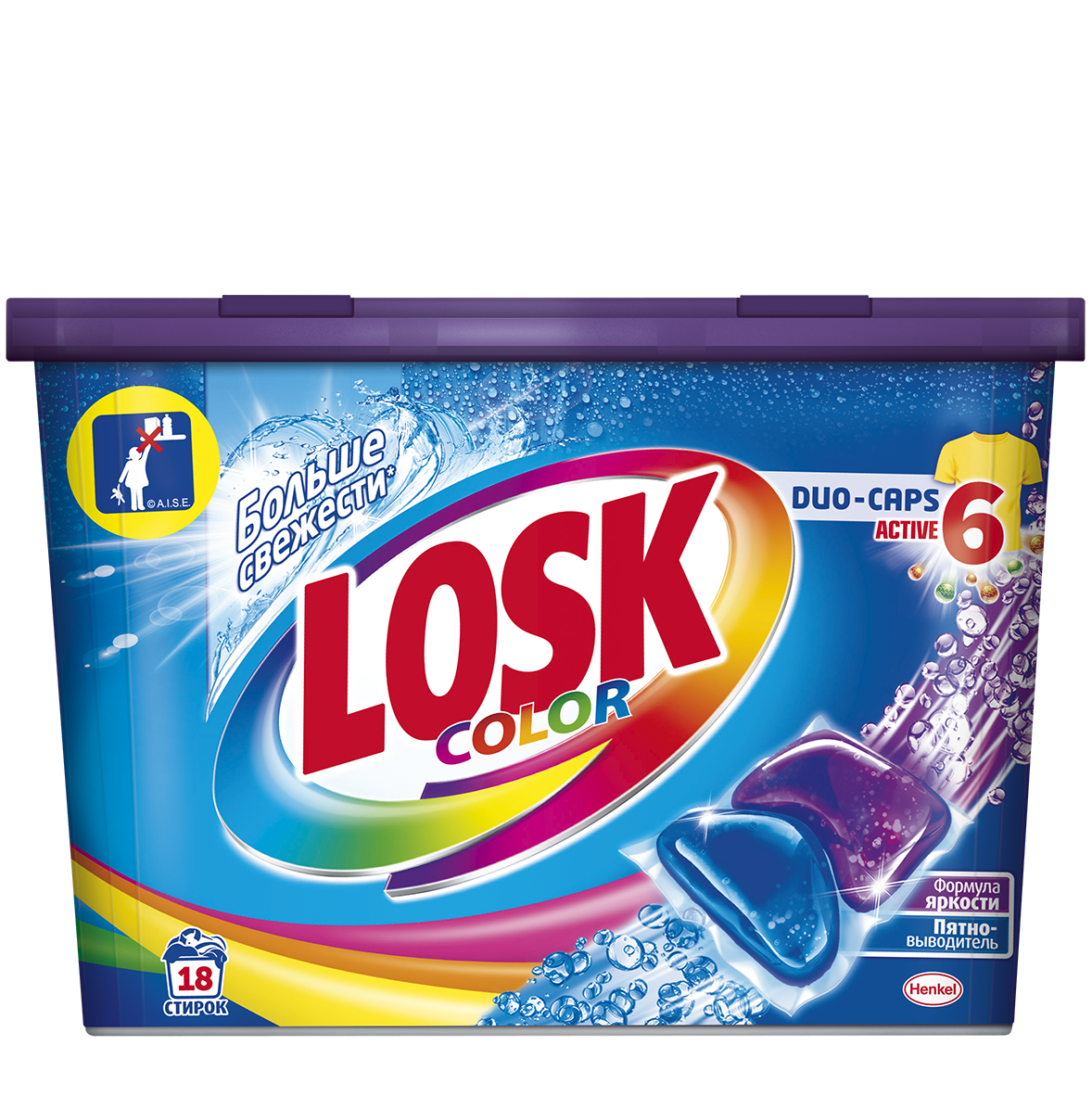 Капсулы для стирки Losk Duo-caps Color, 18 шт. (793880) - фото 1