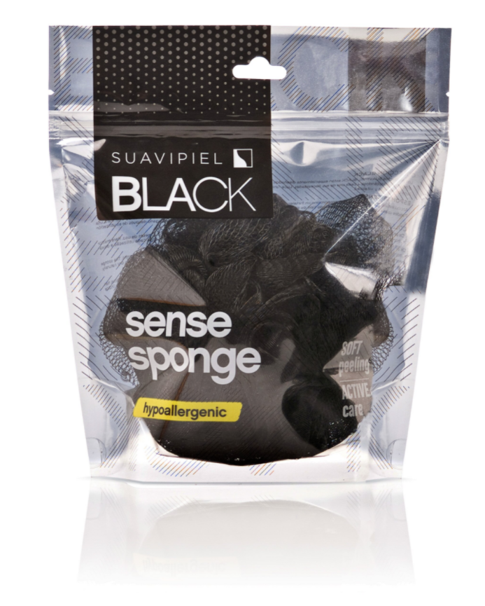 Губка для душа Suavipiel Black Sense Sponge, 1 шт. - фото 1
