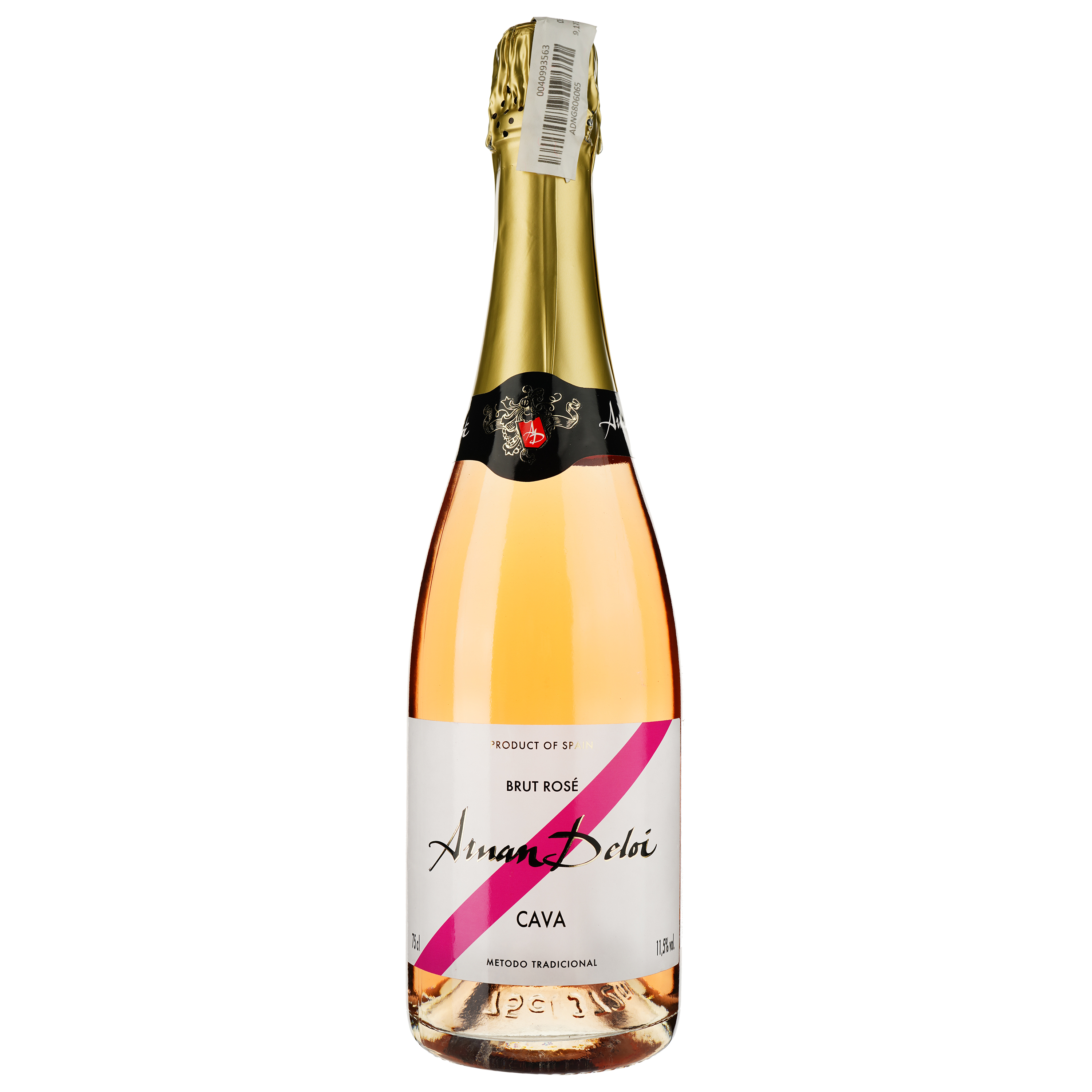 Игристое вино Arnan Deloi Cava Brut Rose, розовое, брют, 0.75 л - фото 1