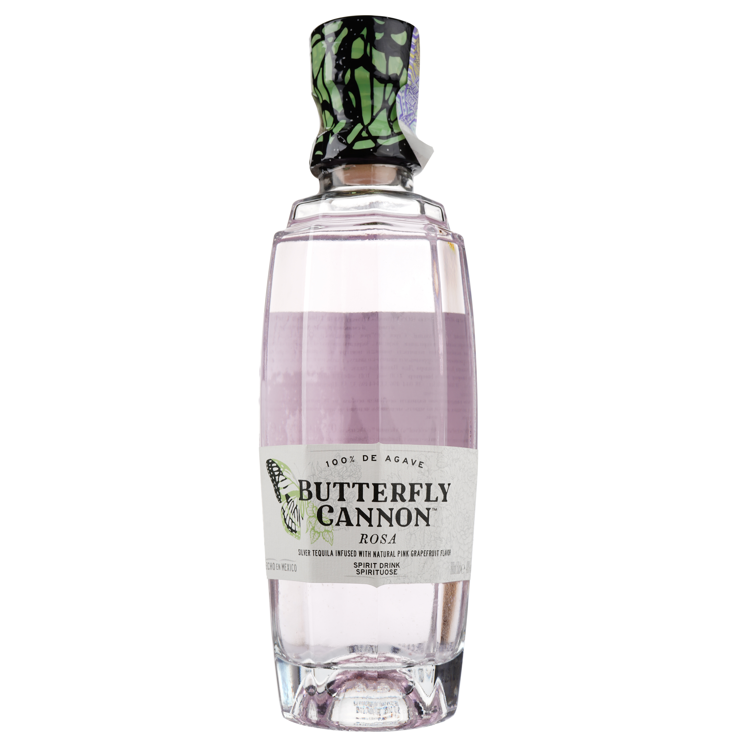 Текіла Butterfly Cannon Rosa 100% Agave, 40%, 0,5 л - фото 2