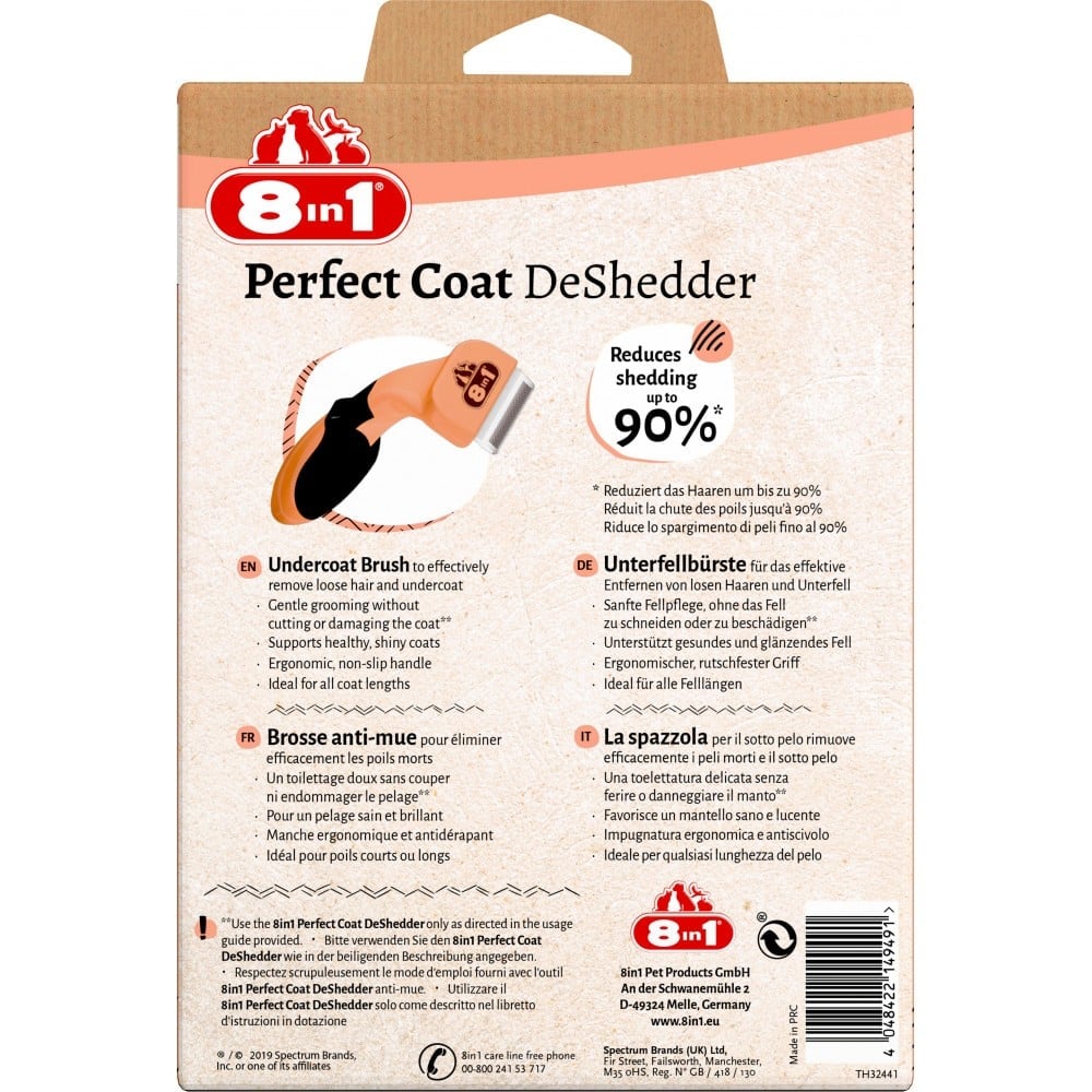 Дешеддер 8in1 Perfect Coat DeShedder для вичісування котів, 4.5 см - фото 3