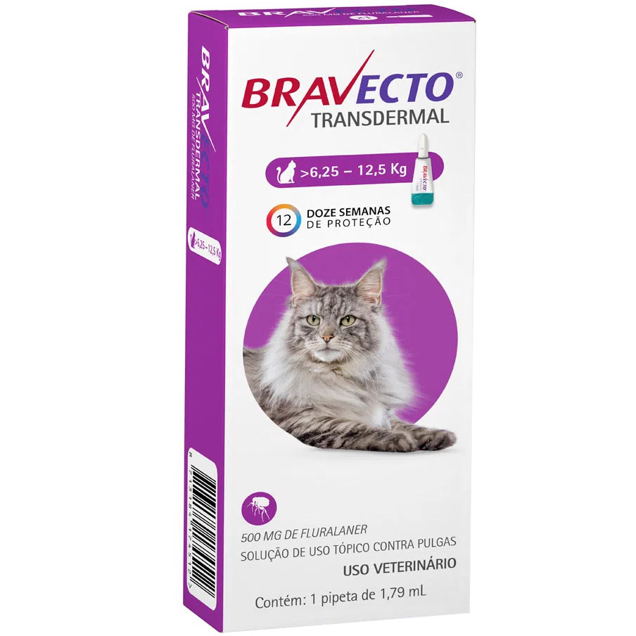 Средство от паразитов Bravecto Plus Spot-on, для кошек весом 6,25-12,5 кг, 500 мг - фото 1