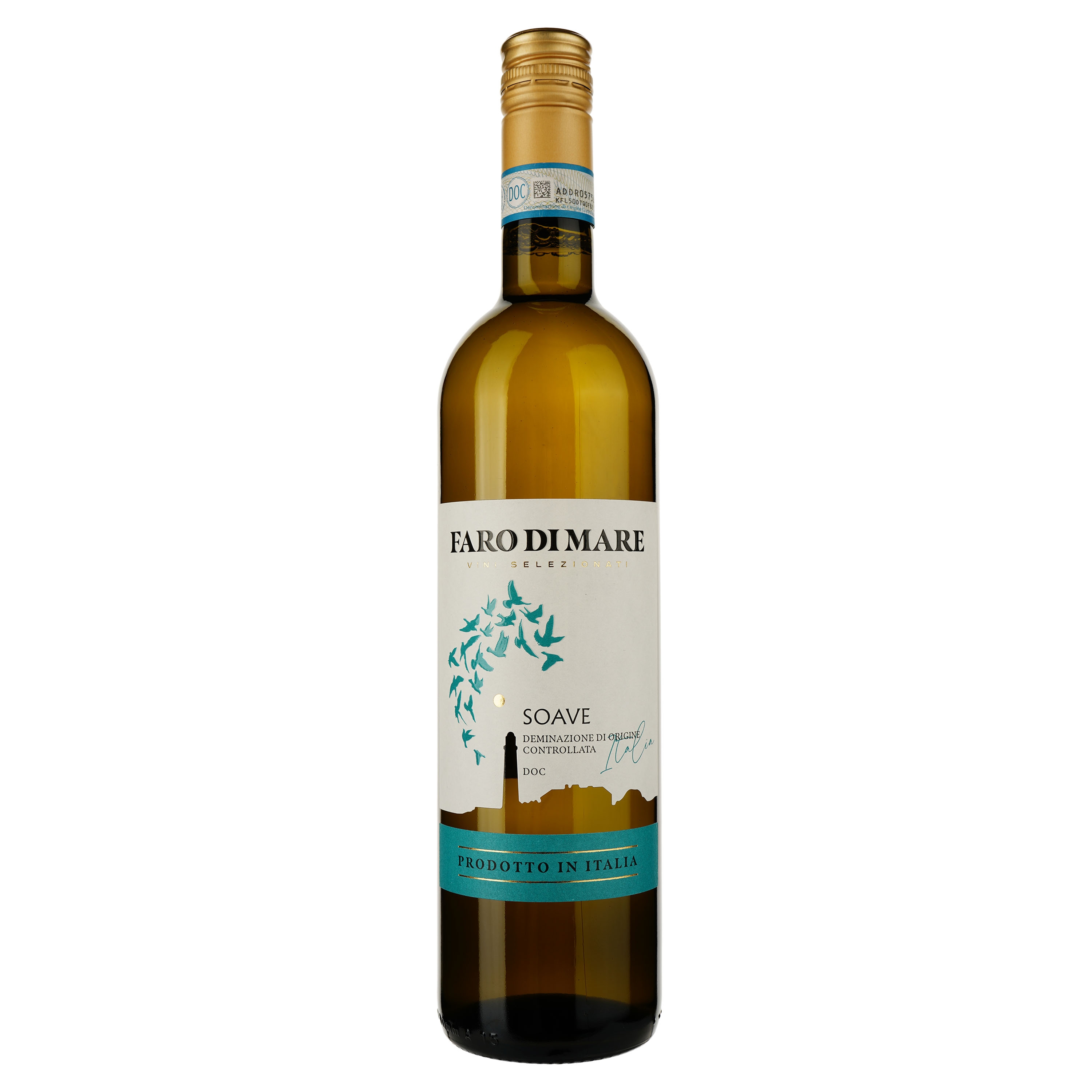 Вино Faro Di Mare Soave Doc, біле, сухе, 0.75 л - фото 1