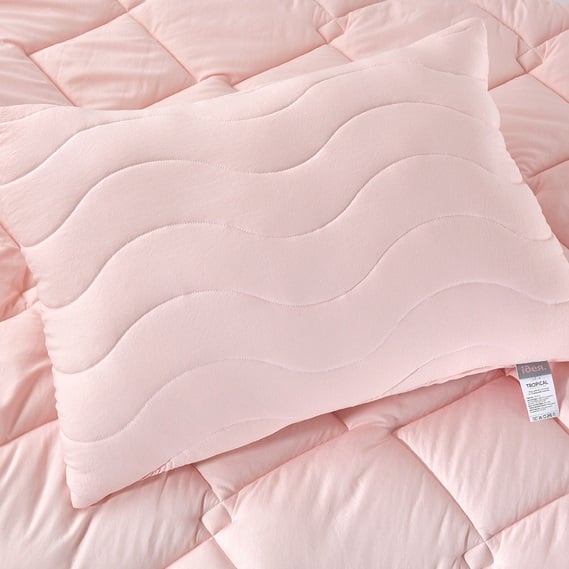 Одеяло с подушками Ideia Tropical, 210х140 см, пудра (8-32432) - фото 2