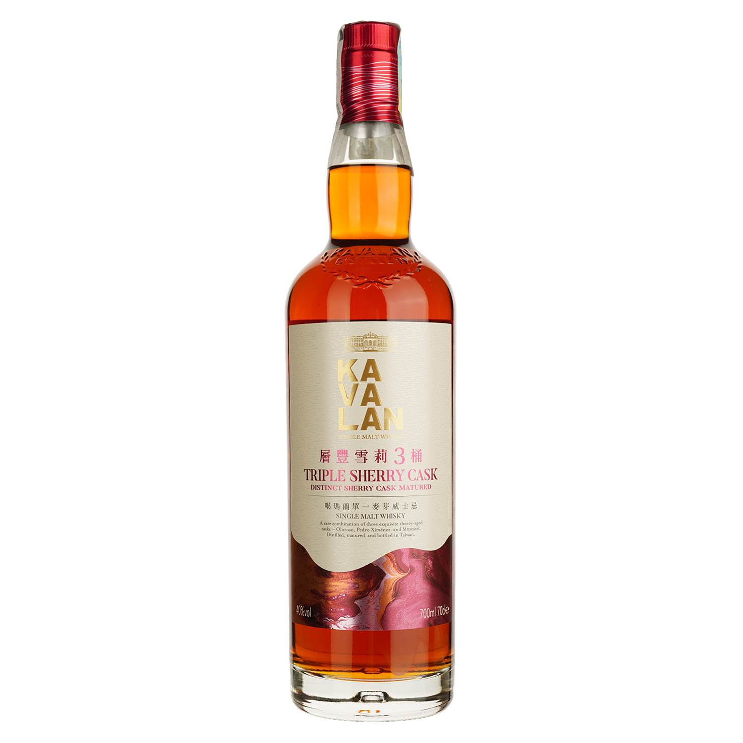 Віскі Kavalan Triple Sherry Cask Single Malt Taiwan Whisky 40% 0.7