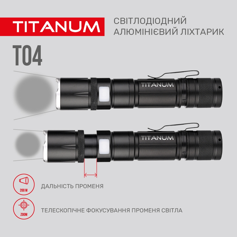Ліхтар портативний Videx Titanum 300 Lm 6500 K (TLF-T04) - фото 8