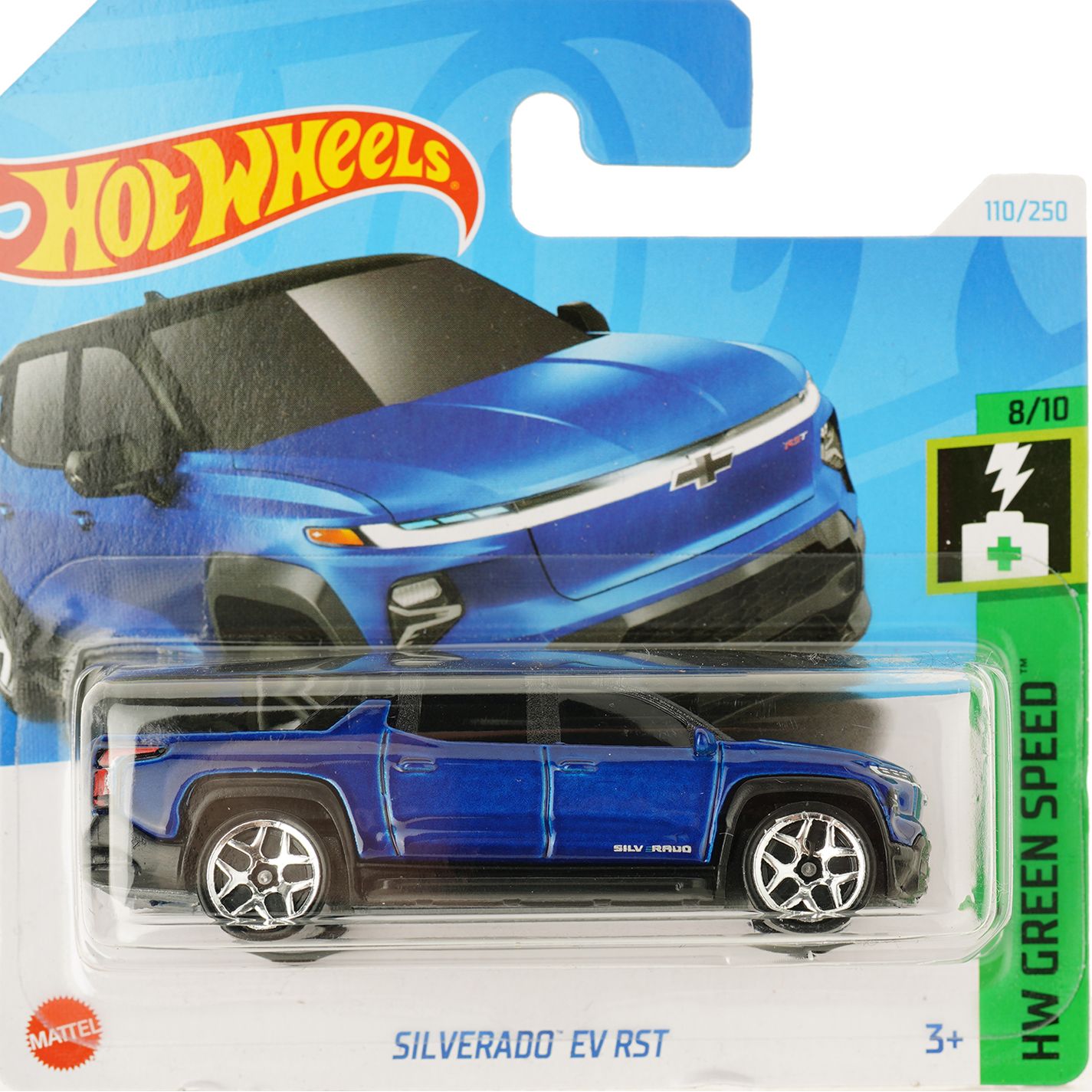 Базова машинка Hot Wheels HW Green Speed Silverado EV RST синя (5785) - фото 1
