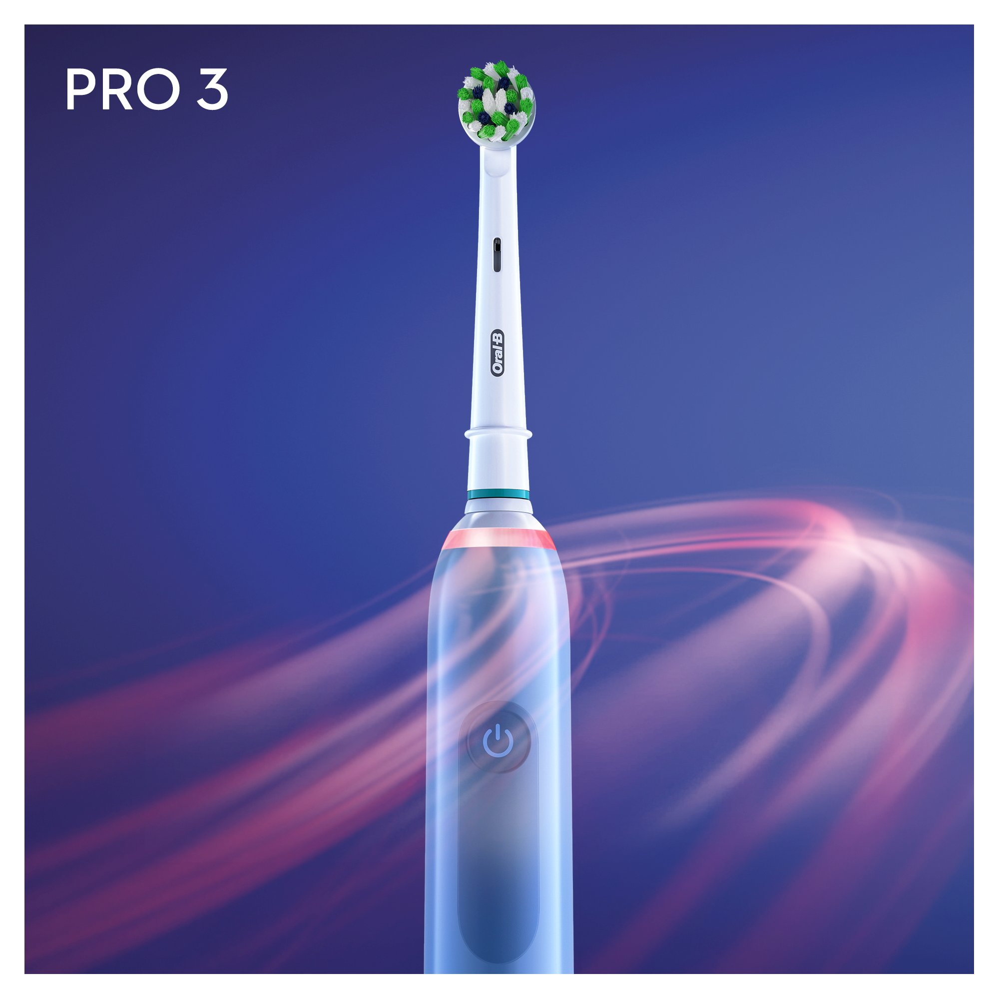 Електрична зубна щітка Oral-B Pro 3 3000 СrossAсtion, синя - фото 4