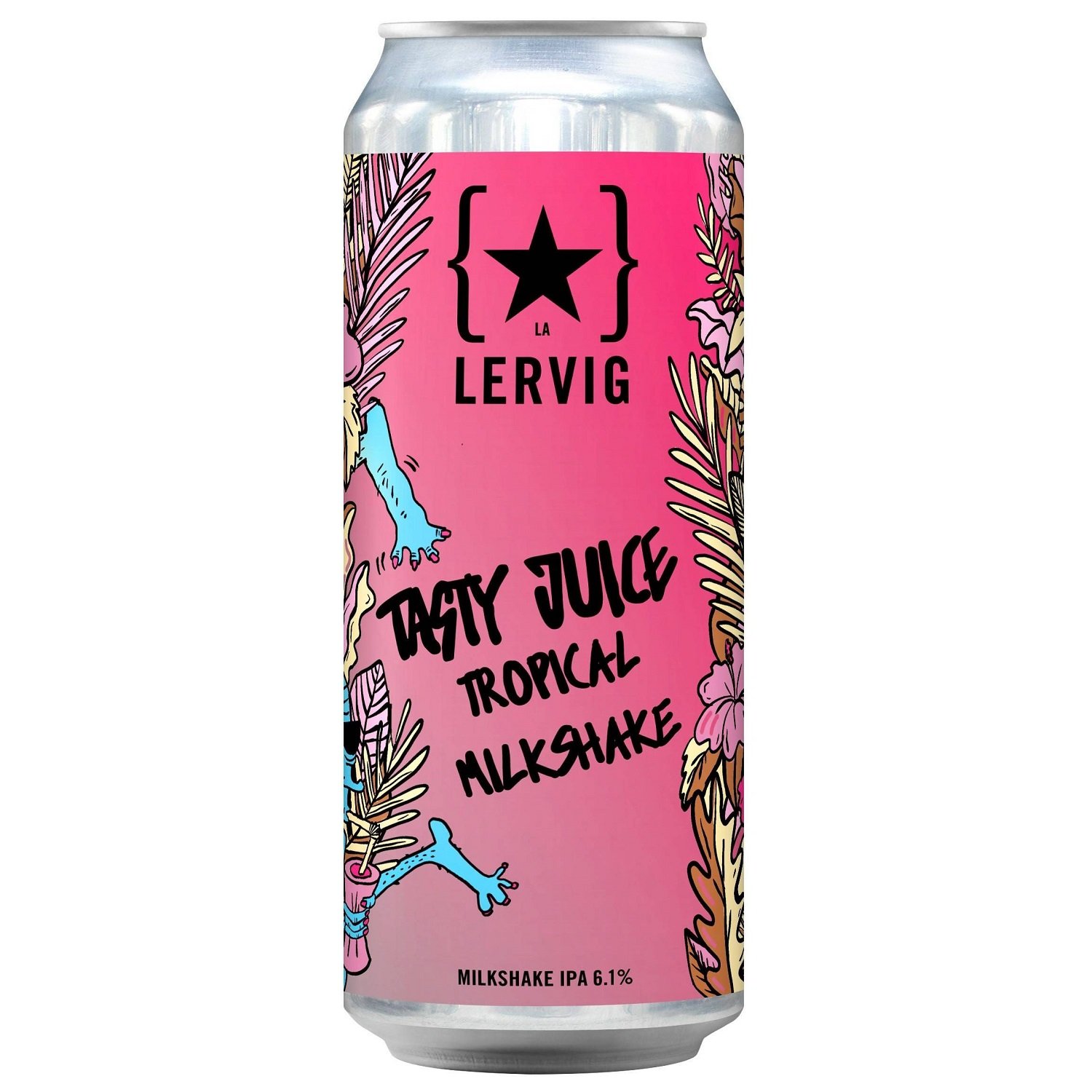 Пиво Lervig Tasty Juice Tropical Milkshake, світле, нефільтроване, 6,1%, з/б, 0,5 л (R3018) - фото 1