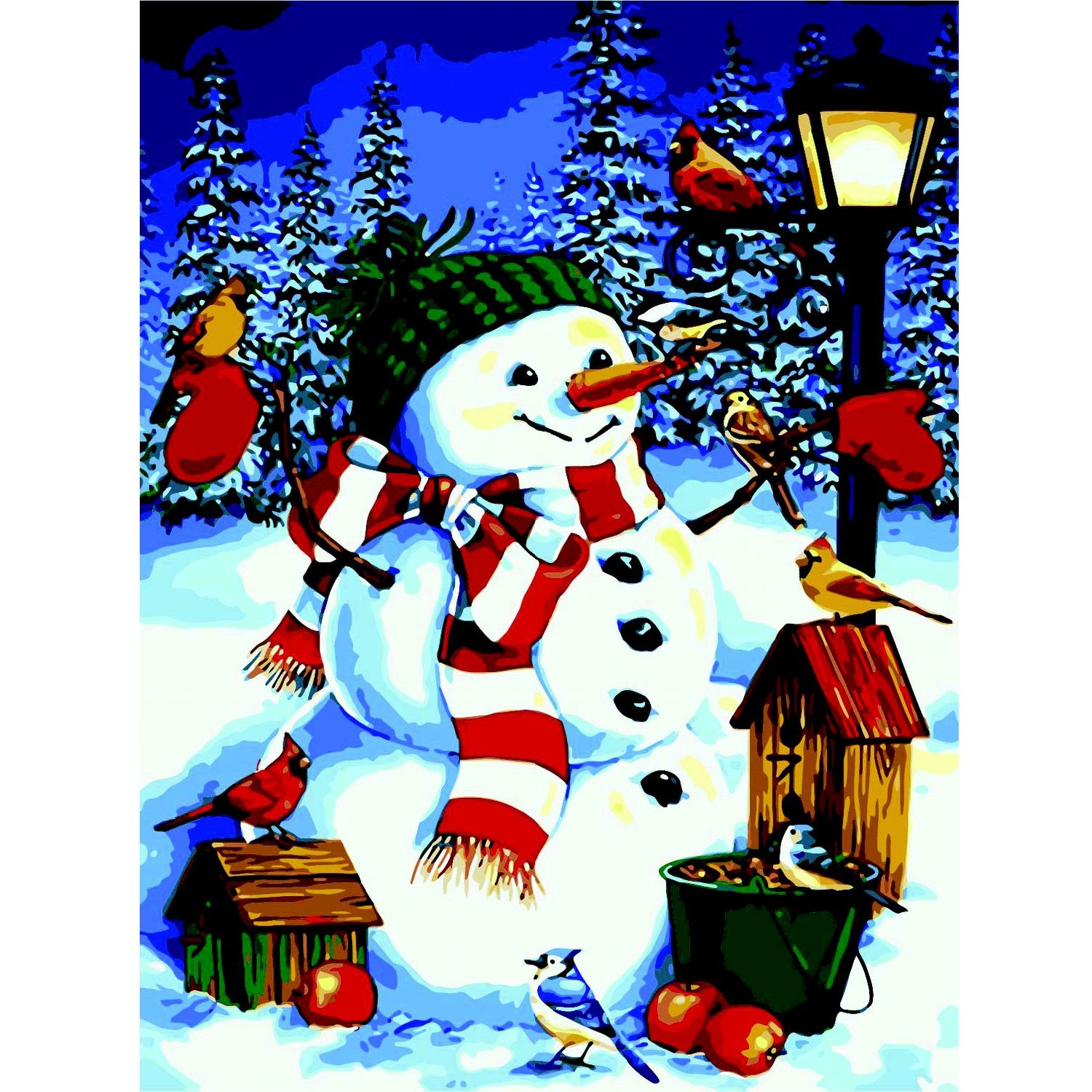 Картина по номерам ZiBi Art Line Веселый снеговик 40х50 см (ZB.64115) - фото 1