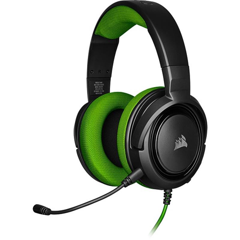 Ігрові навушники Corsair HS35 Green зі знімним мікрофоном - фото 1