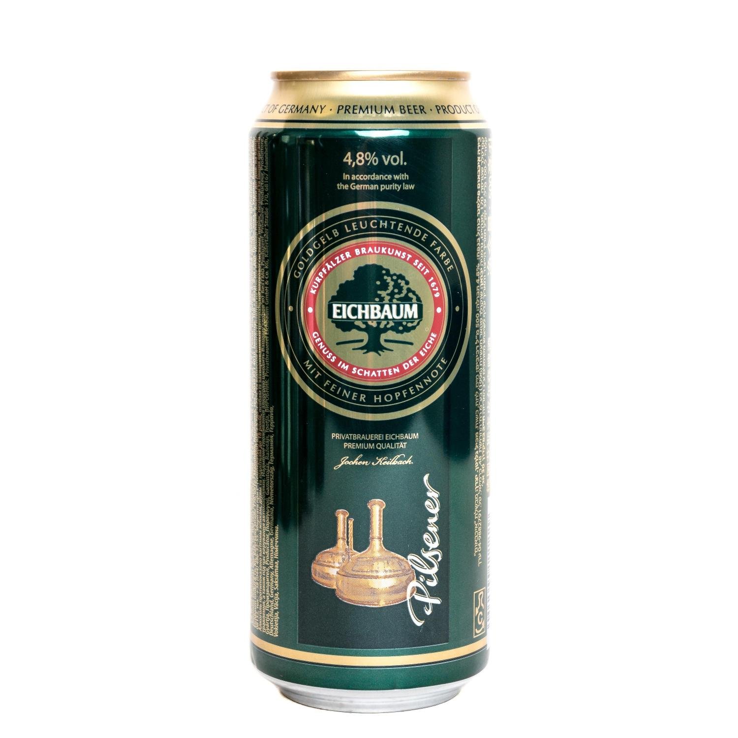 Пиво Eichbaum Premium Pilsner светлое 4.8% 0.5 л ж/б - фото 1