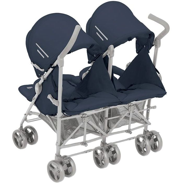 Прогулянкова коляска для двійні CAM Twin Flip, синя - фото 3