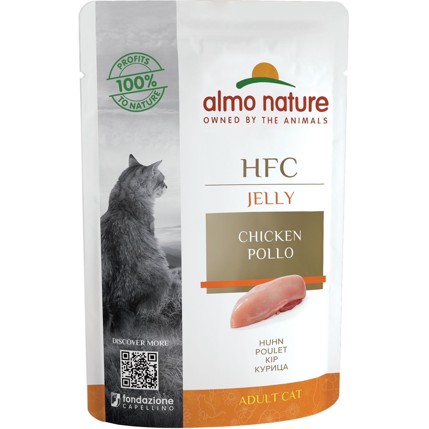 Вологий корм для котів Almo Nature HFC Cat Jelly курка, 55 г - фото 1
