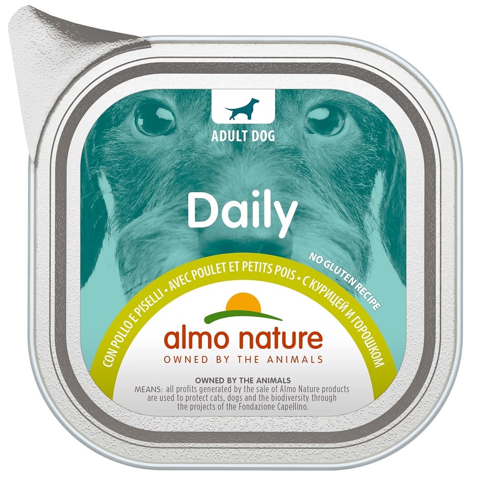Влажный корм для собак Almo Nature Daily Dog, с курицей и горохом, 100 г (221) - фото 1
