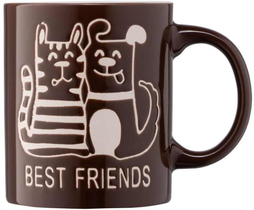 Чашка Ardesto Best friends, 330 мл, коричневий (AR3471BR) - фото 3