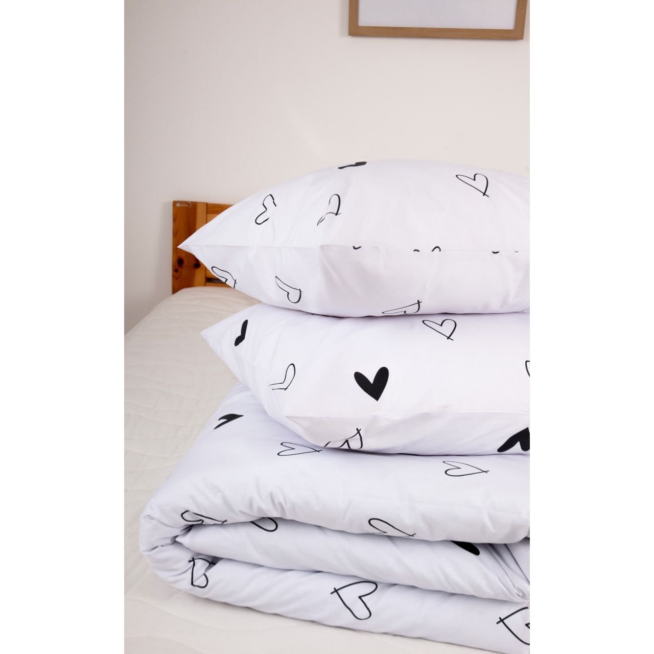 Комплект постельного белья ТЕП Happy Sleep Duo Rachel полуторный белый с черным (2-04008_26566) - фото 3