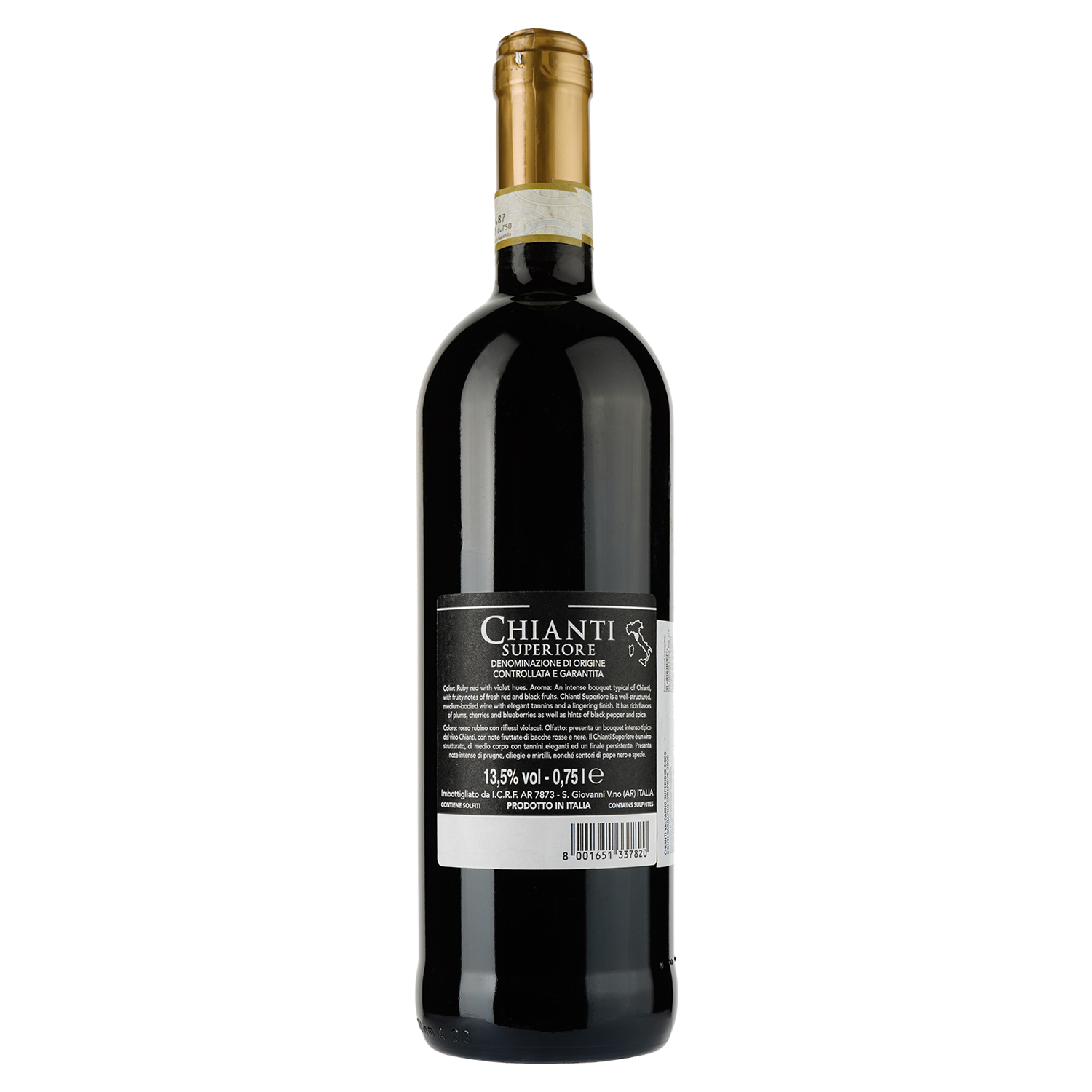 Вино Casa Vinicola Poletti Chianti Superiore Valdarno, червоне, сухе, 0,75 л - фото 2