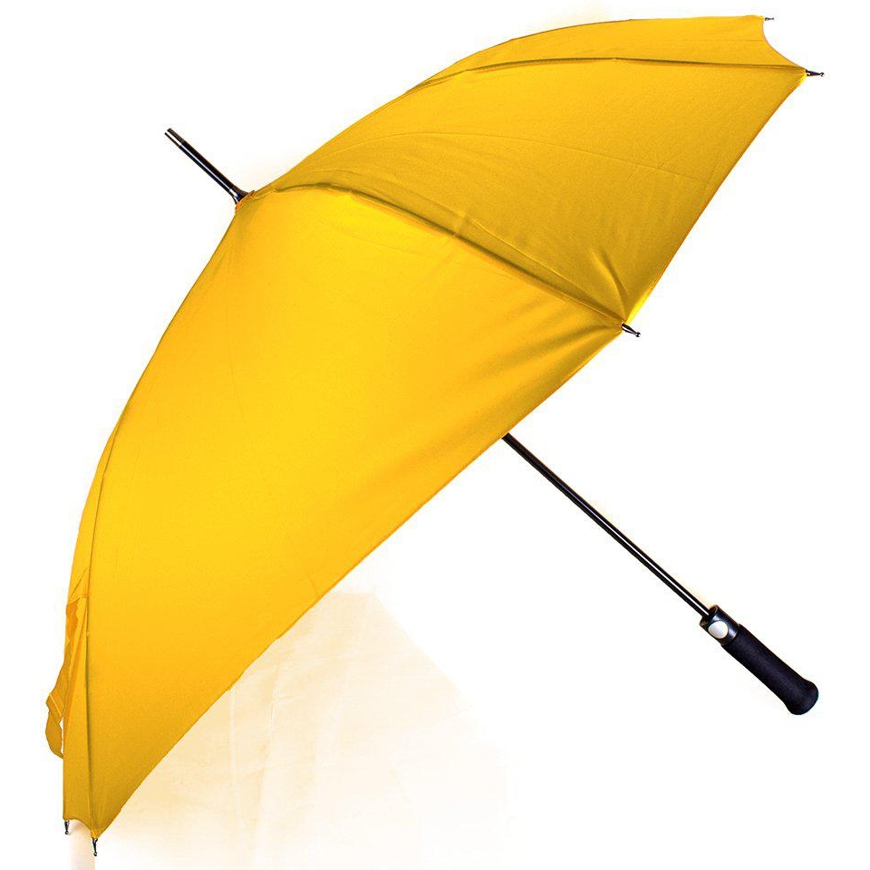 Жіноча парасолька-палиця напівавтомат Fare 106 см жовта - фото 1