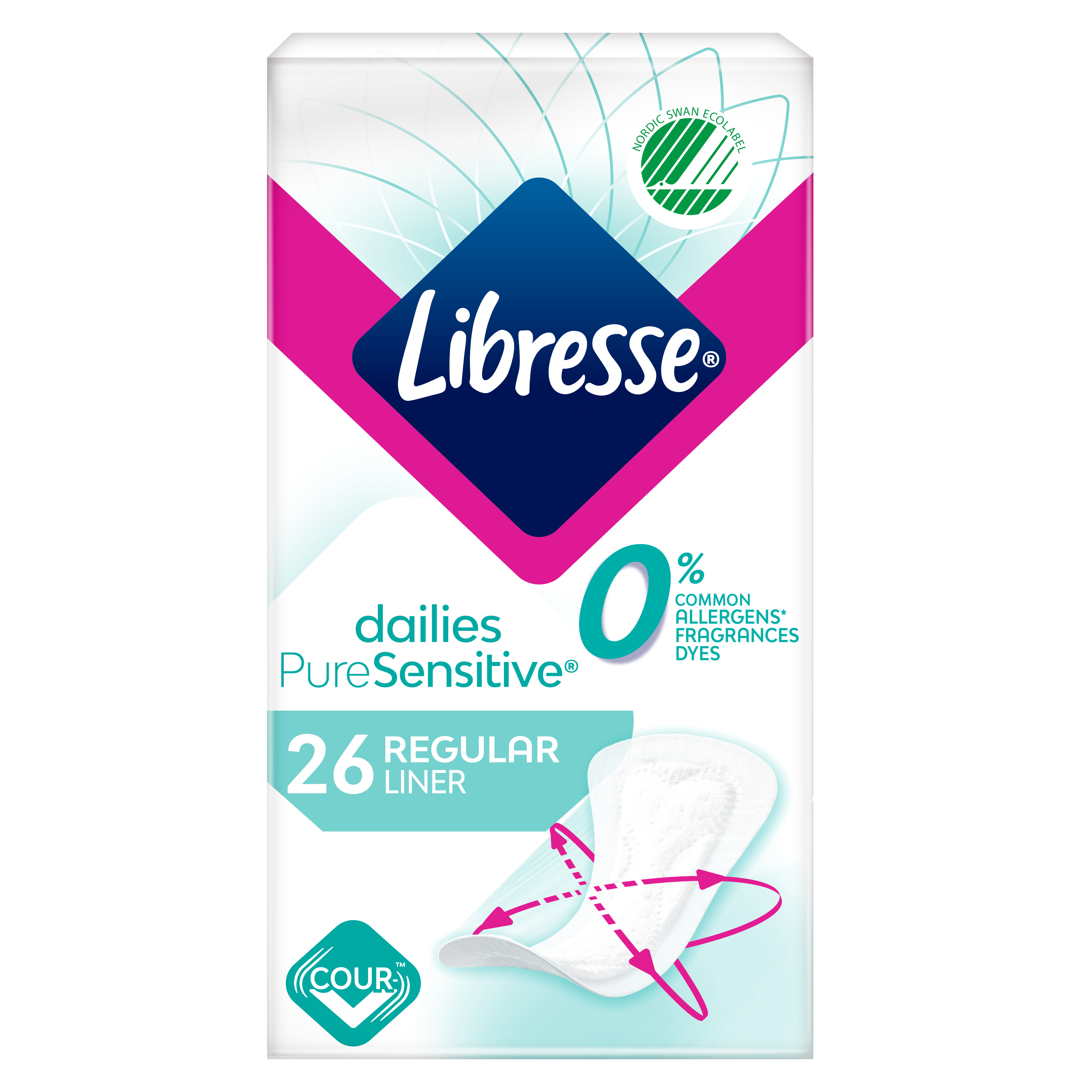 Photos - Menstrual Pads Libresse Щоденні прокладки  Dailies Pure Sensitive Normal 26 шт. 