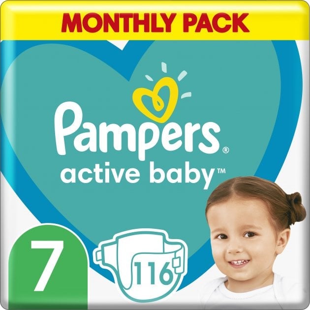 Підгузки Pampers Active Baby 7 (15+ кг), 116 шт. - фото 1