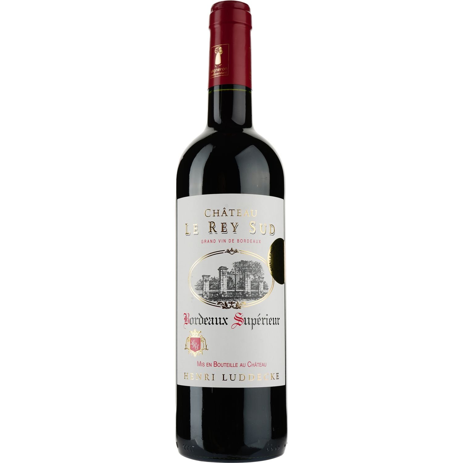 Вино Chateau Le Rey Sud AOP Bordeaux Superieur 2019, красное, сухое, 0,75 л - фото 1
