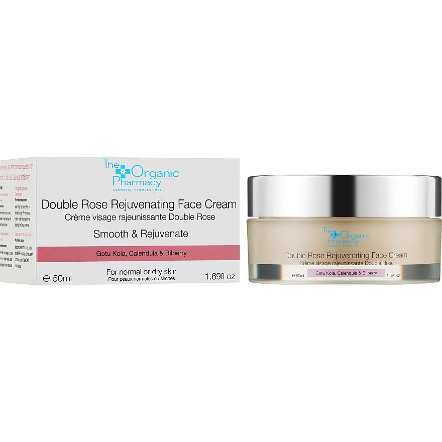 Омолаживающий дневной крем для лица The Organic Pharmacy Double Rose Rejuvinating Face Cream, 50 мл - фото 1