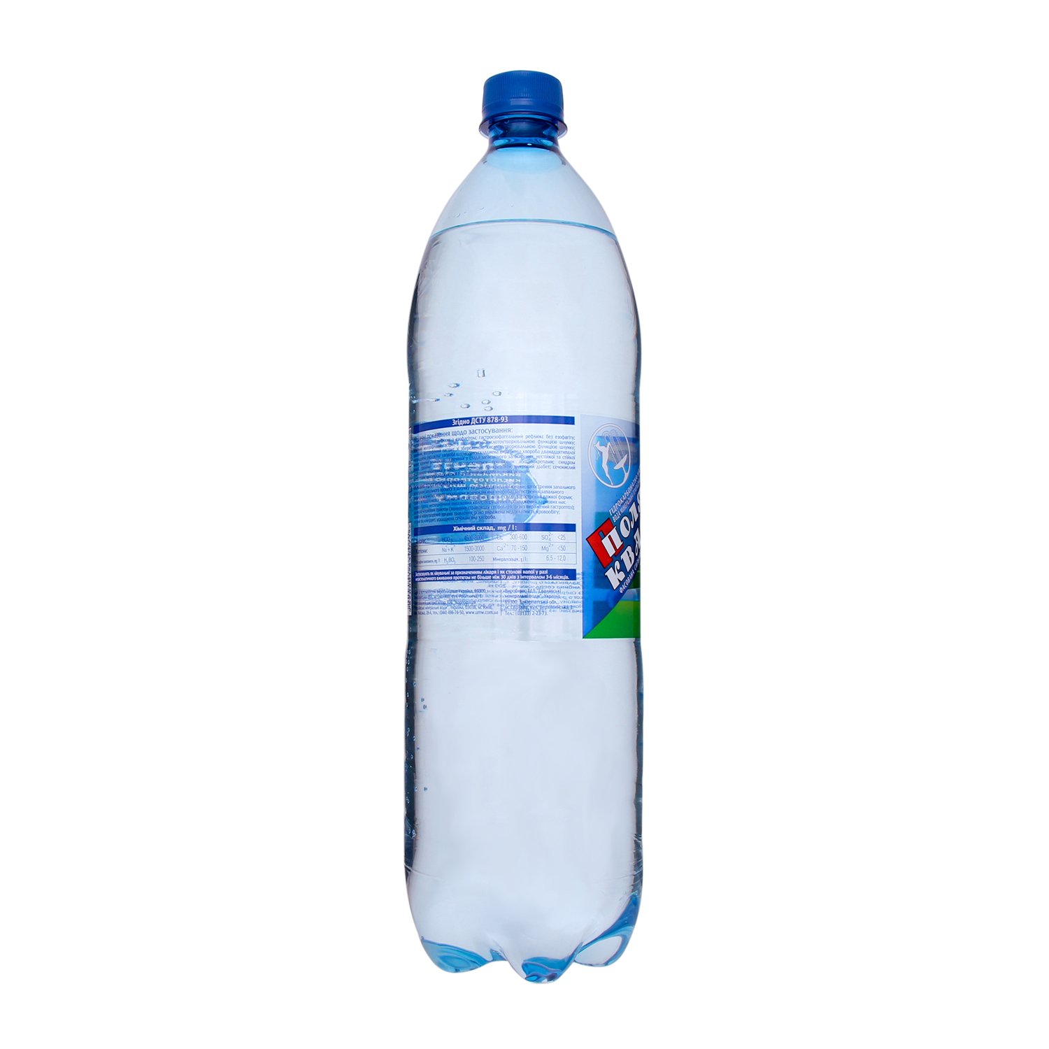 Вода минеральная Поляна Квасова лечебно-столовая сильногазированная 1.5 л - фото 2
