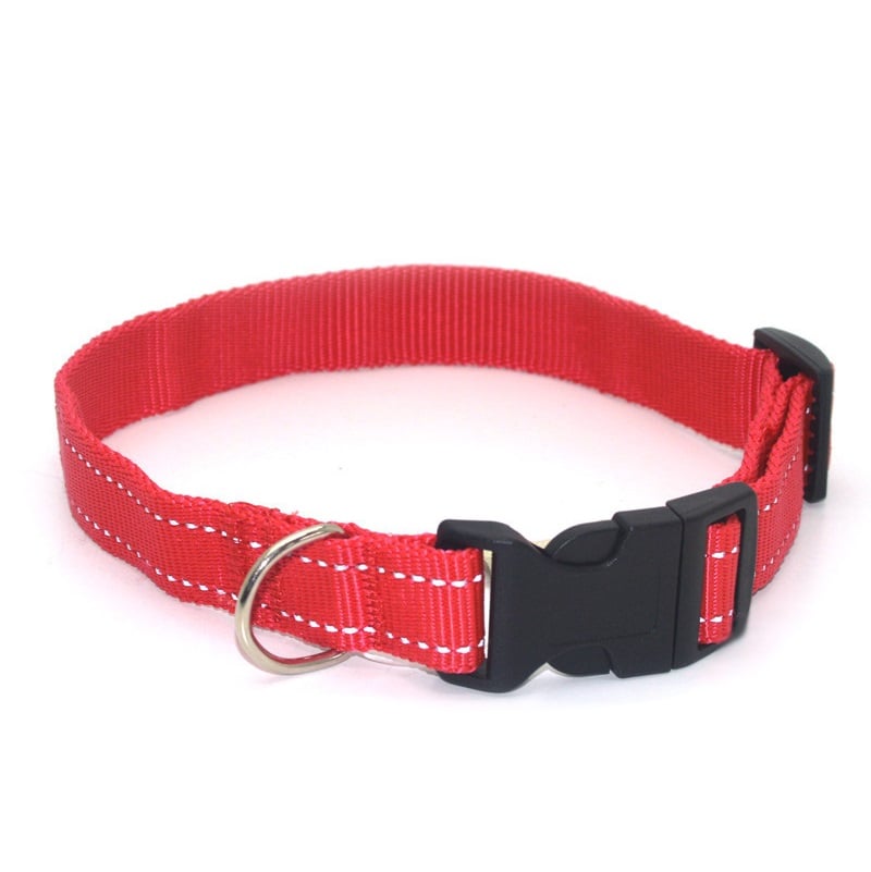 Нашийник для собак Croci Soft Reflective світловідбивний, 35-55х2 см, яскраво-червоний (C5179717) - фото 1