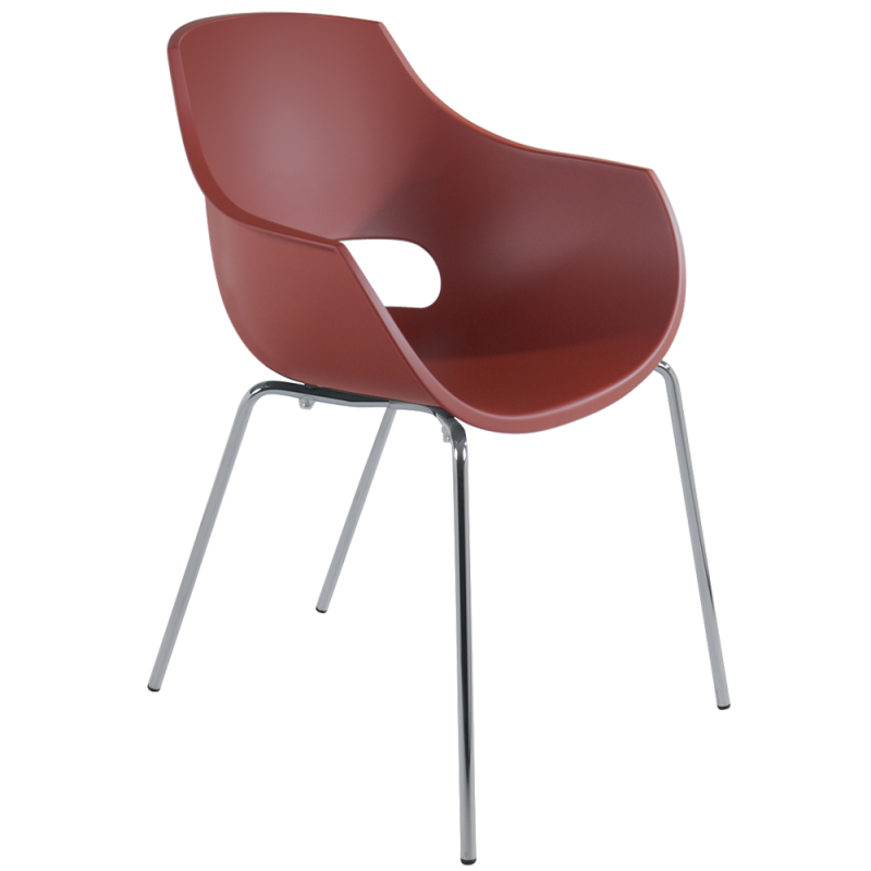 Кресло Papatya Opal-ML PRO, ножки хром, красный (4820080310945) - фото 1