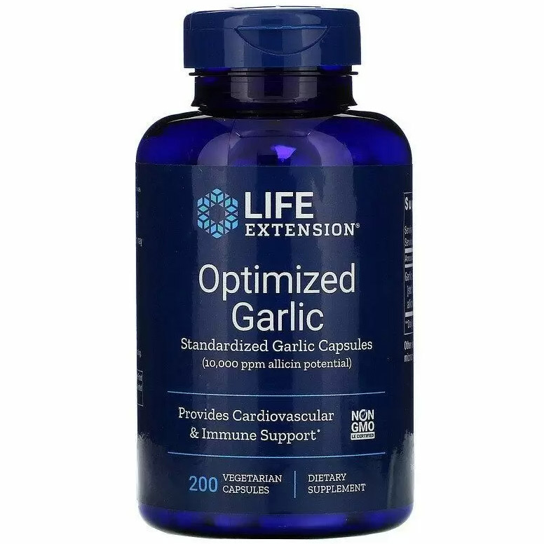 Пищевая добавка Чеснок Life Extension Optimized Garlic 600 мг 200 капсул - фото 1