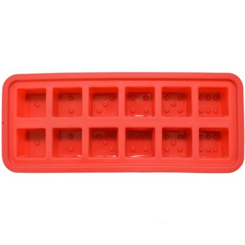 Форма для льоду Krauff, силіконова, 26x10,8x3,5 см, червона (26-184-031) - фото 1
