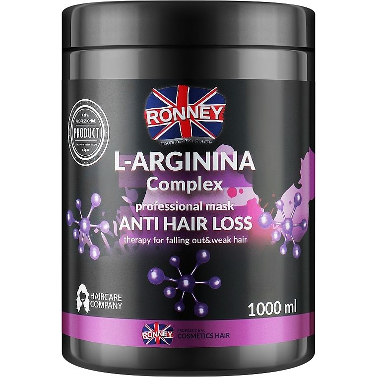 Маска для ослабленого волосся Ronney Professional L-Arginina Complex Anti Hair Loss 1 л - фото 1